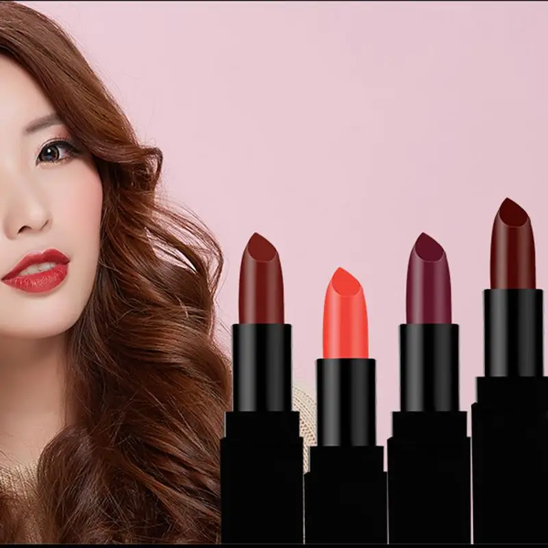 Водостойкая стойкая губная помада 6 цветов Блеск для губ Макияж натуральные
