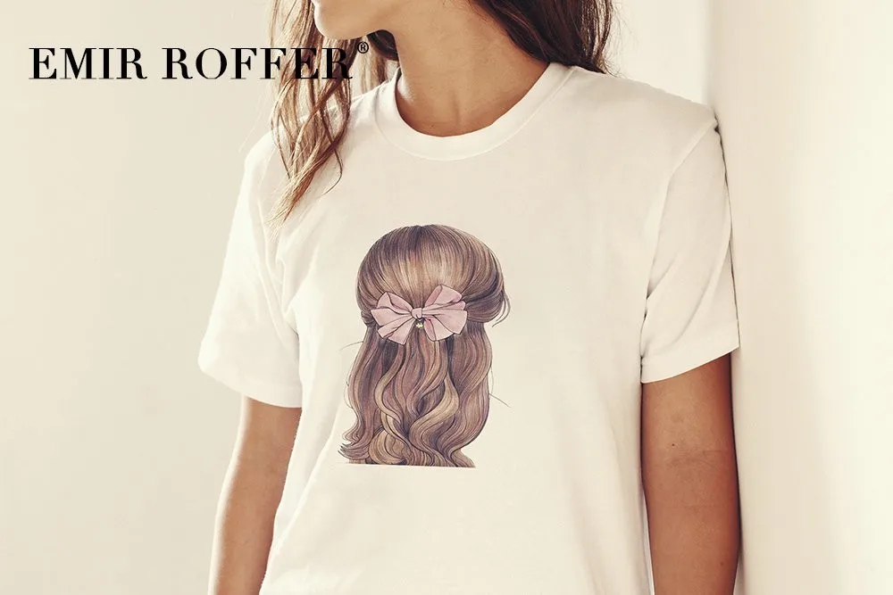 EMIR ROFFER Harajuku Kawaii японская рубашка для женщин Корейский Ulzzang Графический футболки 90