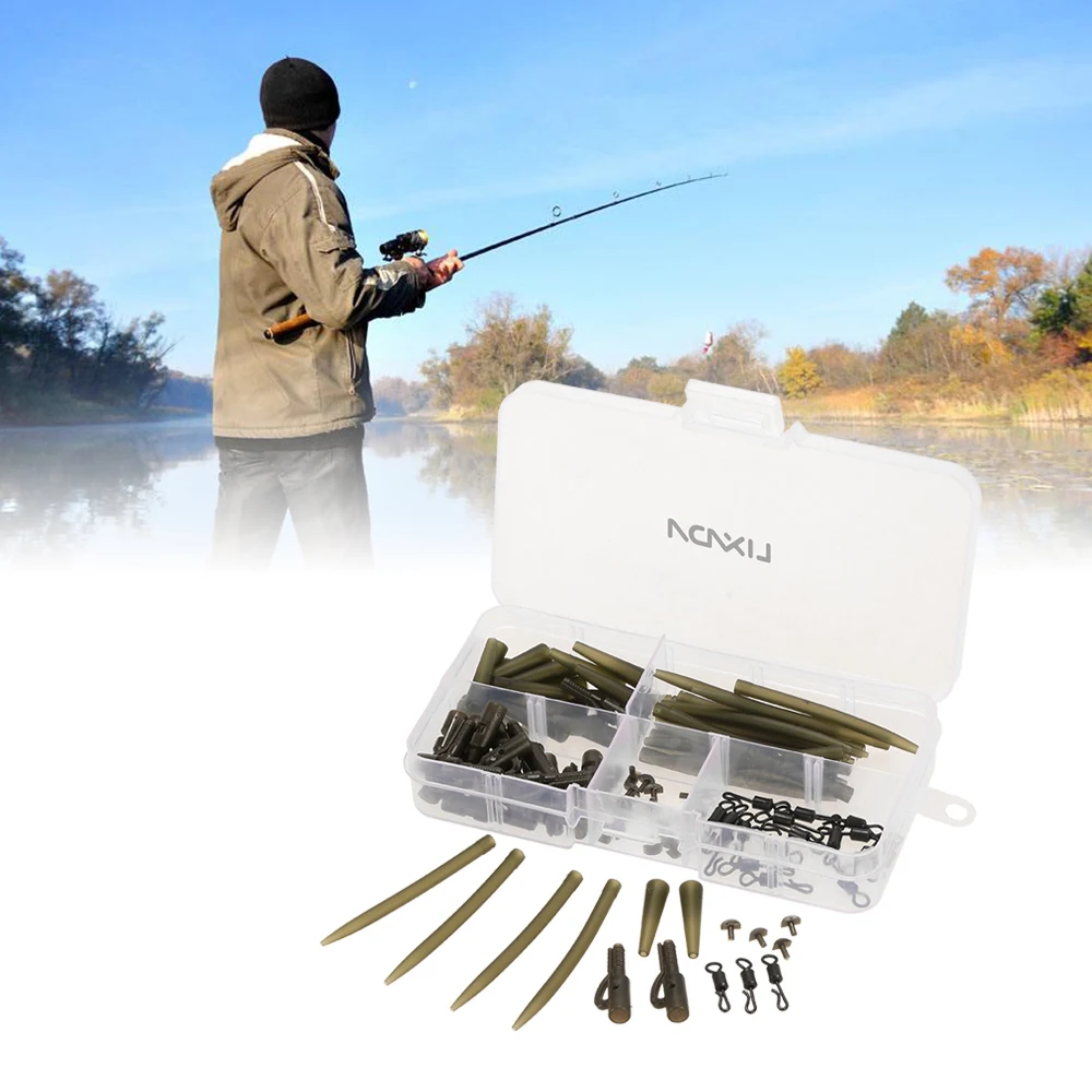 Lixada 100 шт. свинцовые зажимы клеммы для карпа рыболовные снасти безопасный хвост