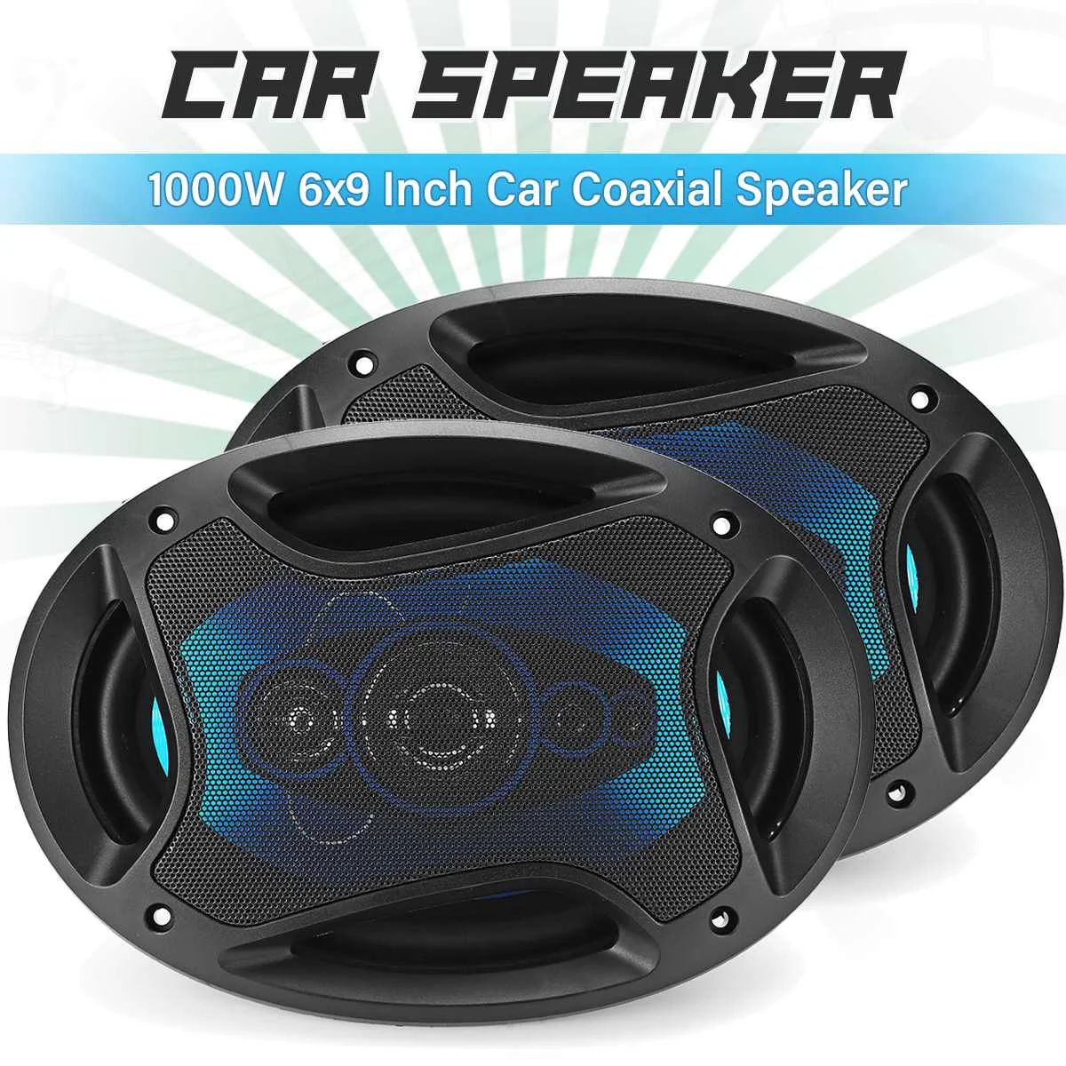 

12V 1000W 6x9 inch 2-way Car Coaxial Speaker Auto Vehicle Audio Tweeter Loundspeaker Music Stereo Sub Woofer Speakers