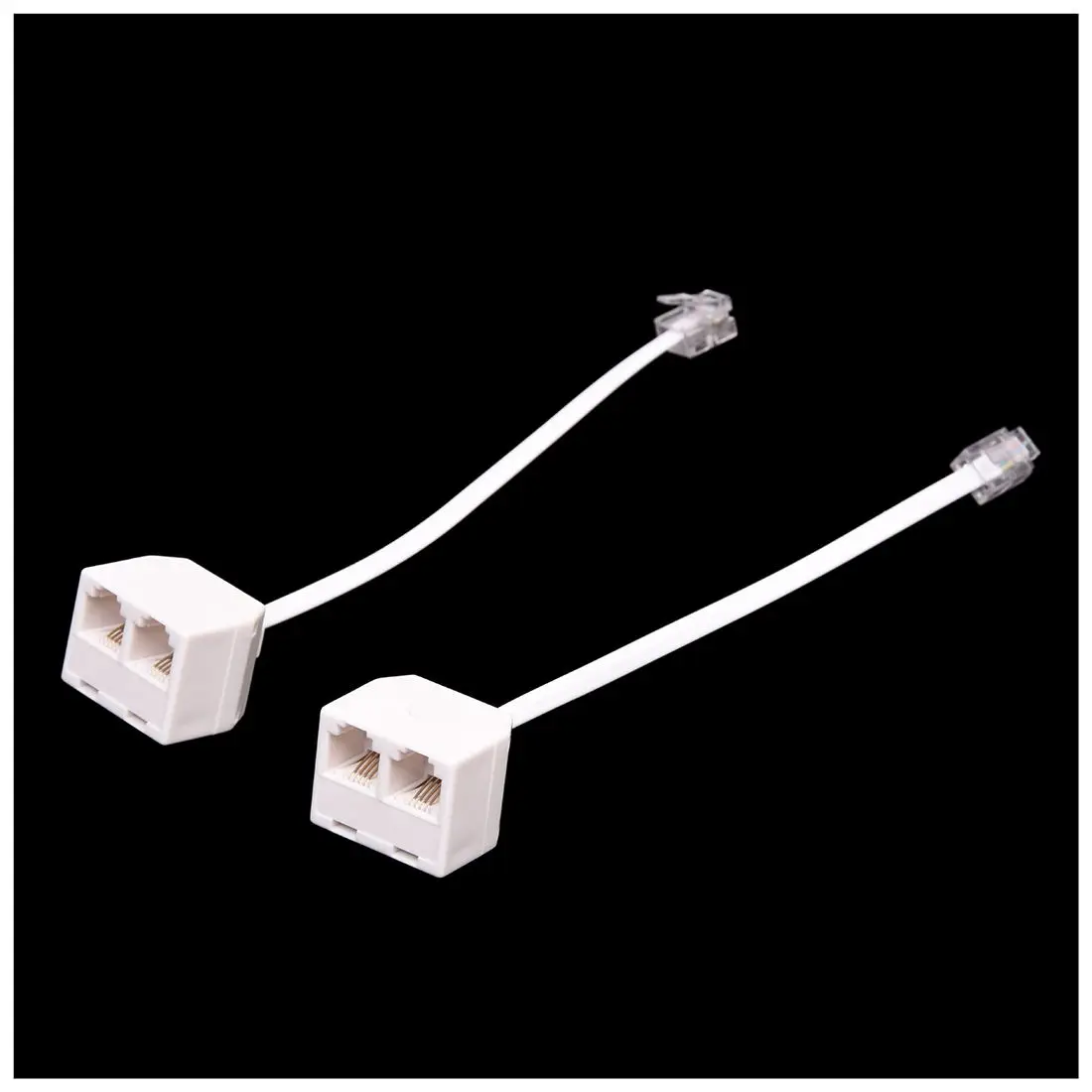 IG 2pcs 6P4C RJ11 двойной женский и мужской телефонный кабель сплиттер