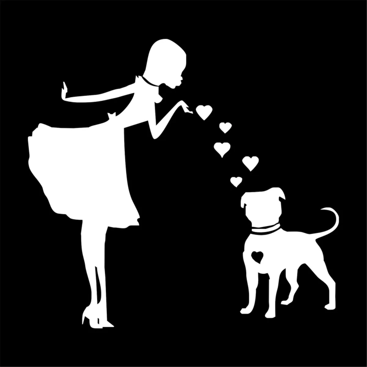 Забавные косточки и жемчуг PITBULL Собака Автомобиль Мотоцикл Окно Наклейка стена