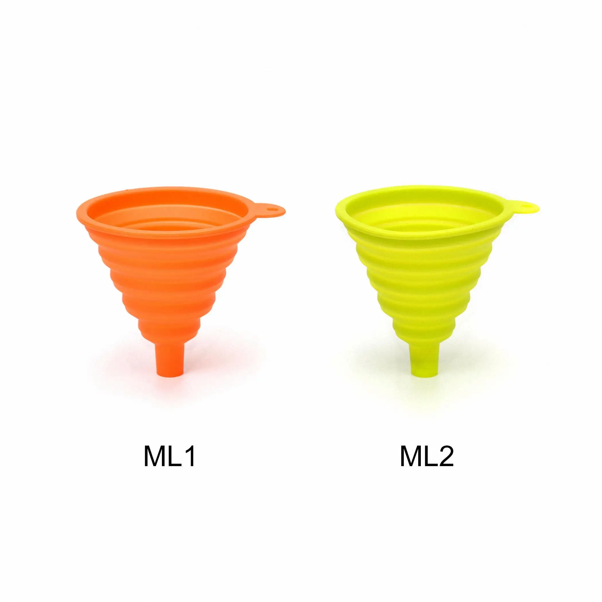 

Kinds Silicone Funnel Liquid Powder Transfer Collapsible Portable Hopper Tool -L