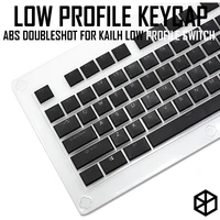 kailh choc low profile keycap set for kailh low profile swtich abs doubleshot ultra thin keycap for low profile white brown red