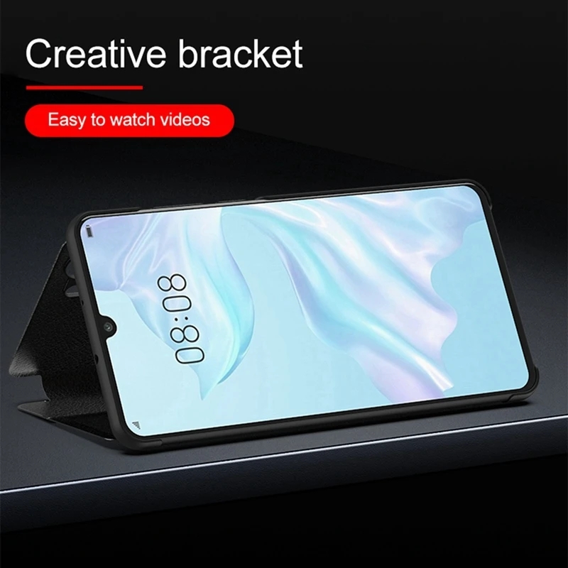Умный кожаный прозрачный зеркальный чехол с окном для Hawei mate 10 20Pro 20X huawei P20Lite P20 30 Pro