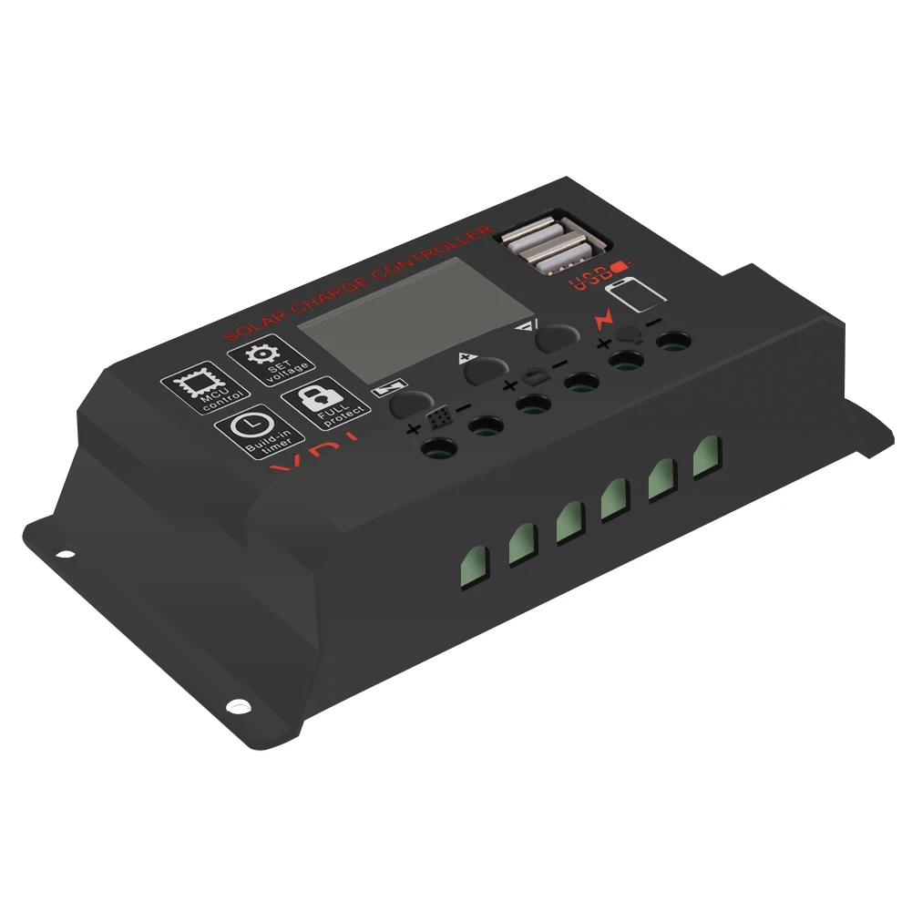 Черные 18V20W солнечные панели + 40/50/60A 12 V/24 V Солнечный контроллер с интерфейсом Usb