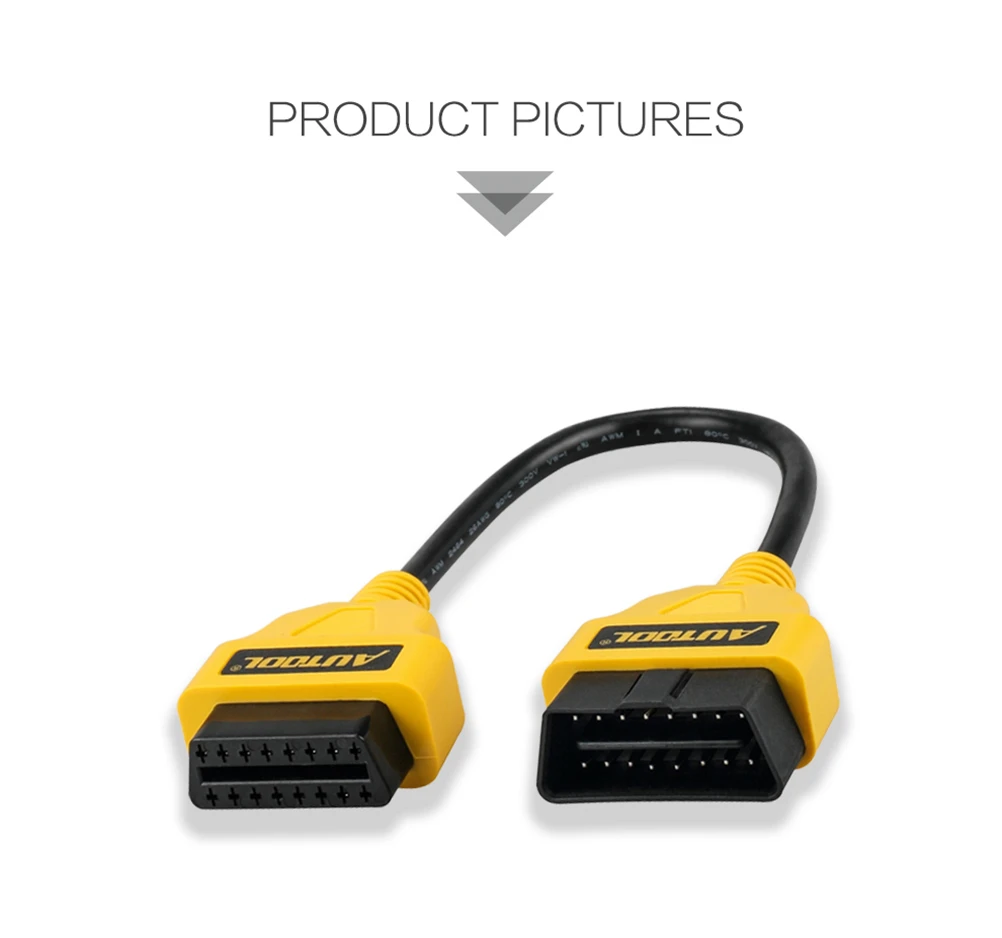 TLXC OBD2 16Pin 30 см соединитель для удлинителя ELM327 OBD II Авто Диагностический адаптер