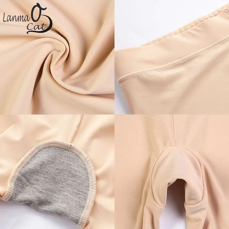 Бесшовное нижнее белье Lanmaocat большие размеры 4XL Защитные шорты бесшовная юбка с
