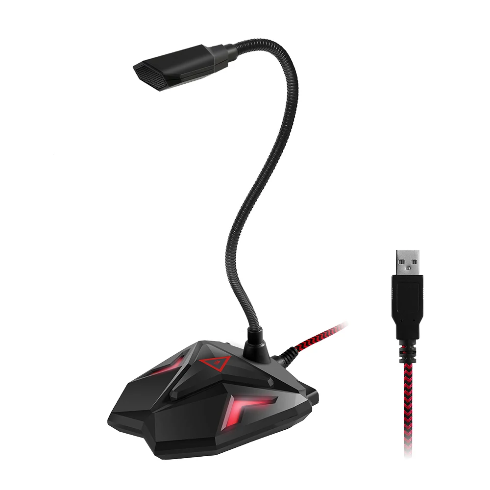 Профессиональный Usb игровой микрофон для компьютера Настольный конденсаторный
