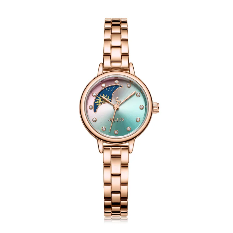 Часы женские Sun & Moon японские маленькие модные браслеты с цепочкой для | Женские наручные часы -32995682665