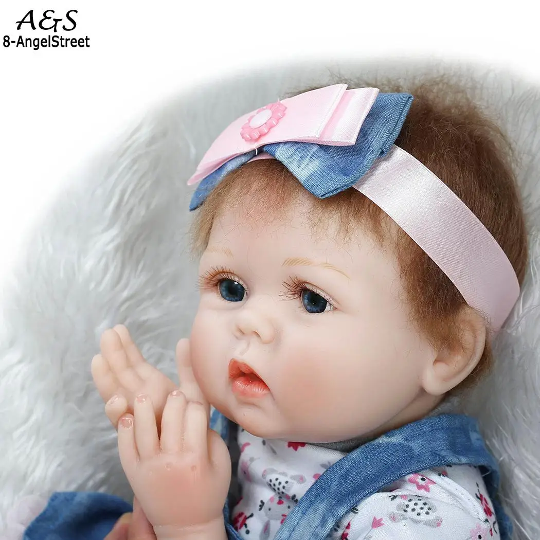 Детские мягкие силиконовые реалистичные с одеждой Reborn Blue Baby от 2 до 4 лет куклы