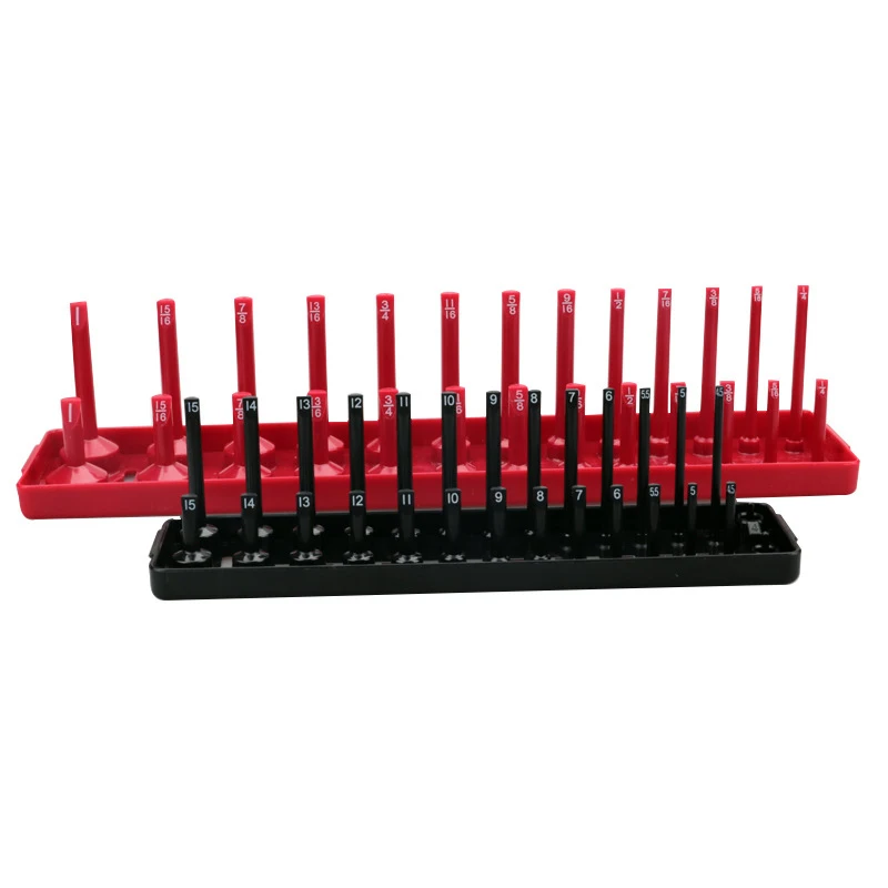 Кронштейн Sae (красный) и метрические (черный) гнезда для хранения лотков 6 шт набор