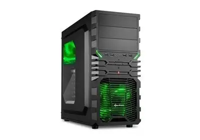 Коробки и источники... Sharkoon (4044951016211) кассовый ящик ATX Vg4 V зеленое окно|Корпуса для