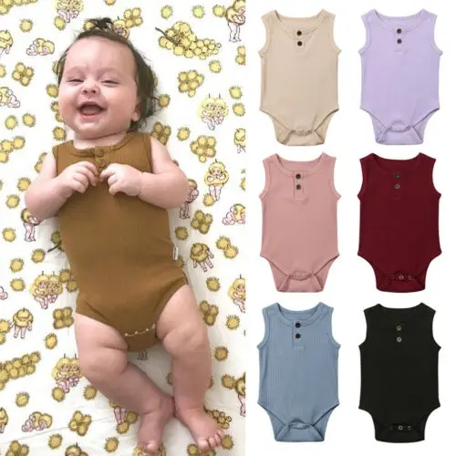 Летний Повседневный боди для маленьких мальчиков и девочек мягкий хлопковый