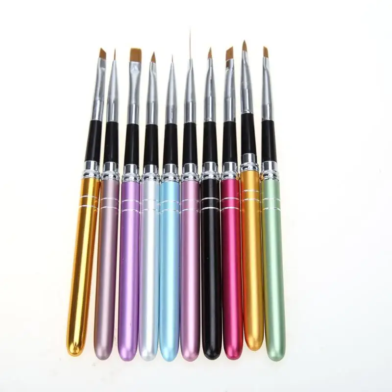 10 шт. дизайнерская ручка для дизайна ногтей кисть карандашей DIY акриловая