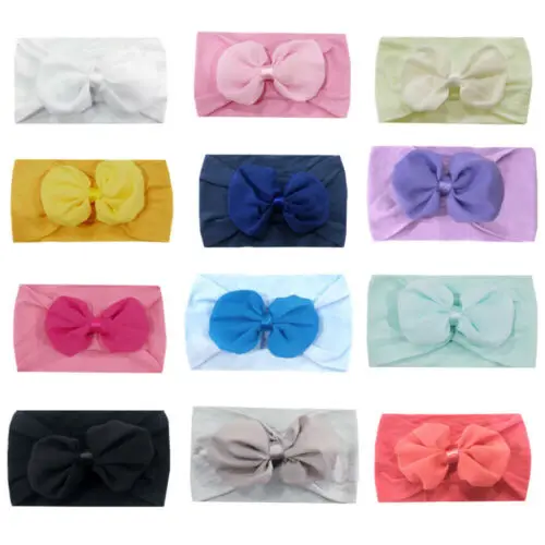 Baby Headwear Newborn Kids Princess Cute Bow Knot Nylon Headband Hairwear Hairband | Детская одежда и обувь