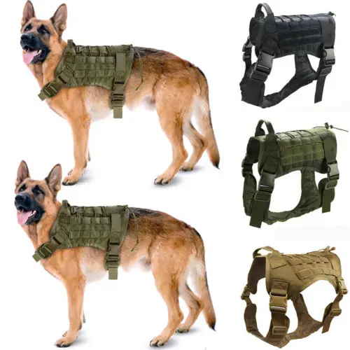 Полиция K9 тактическая тренировочная собачья шлейка Военная Регулируемая