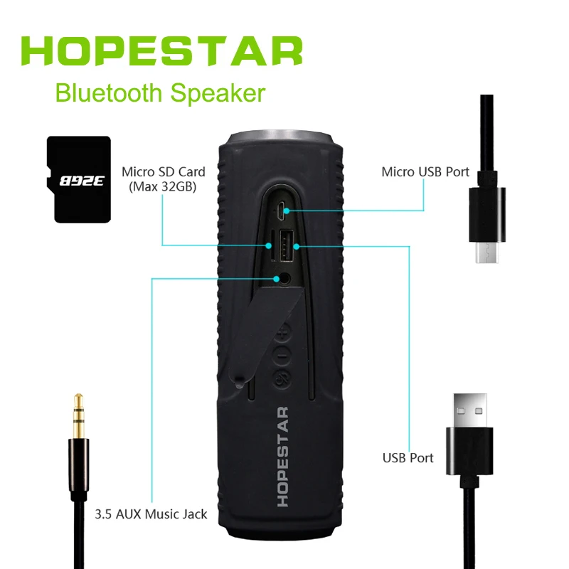 Hopestar P3 Bluetooth динамик беспроводной сабвуфер велосипед Xp4 водонепроницаемый стерео