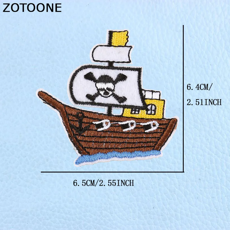 ZOTOONE мультяшный пиратский череп нашивка Значки для лодки вышитая аппликация