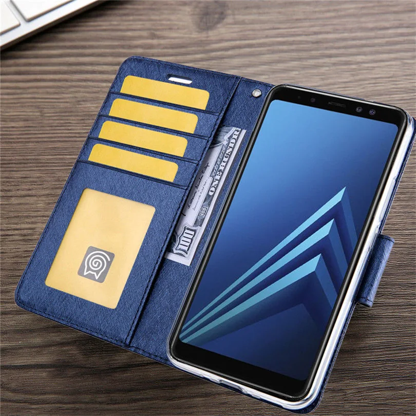 Магнитная подставка чехол кожи мобильного для телефона Samsung Galaxy J2 Pro J4 J6 плюс 2018 J7