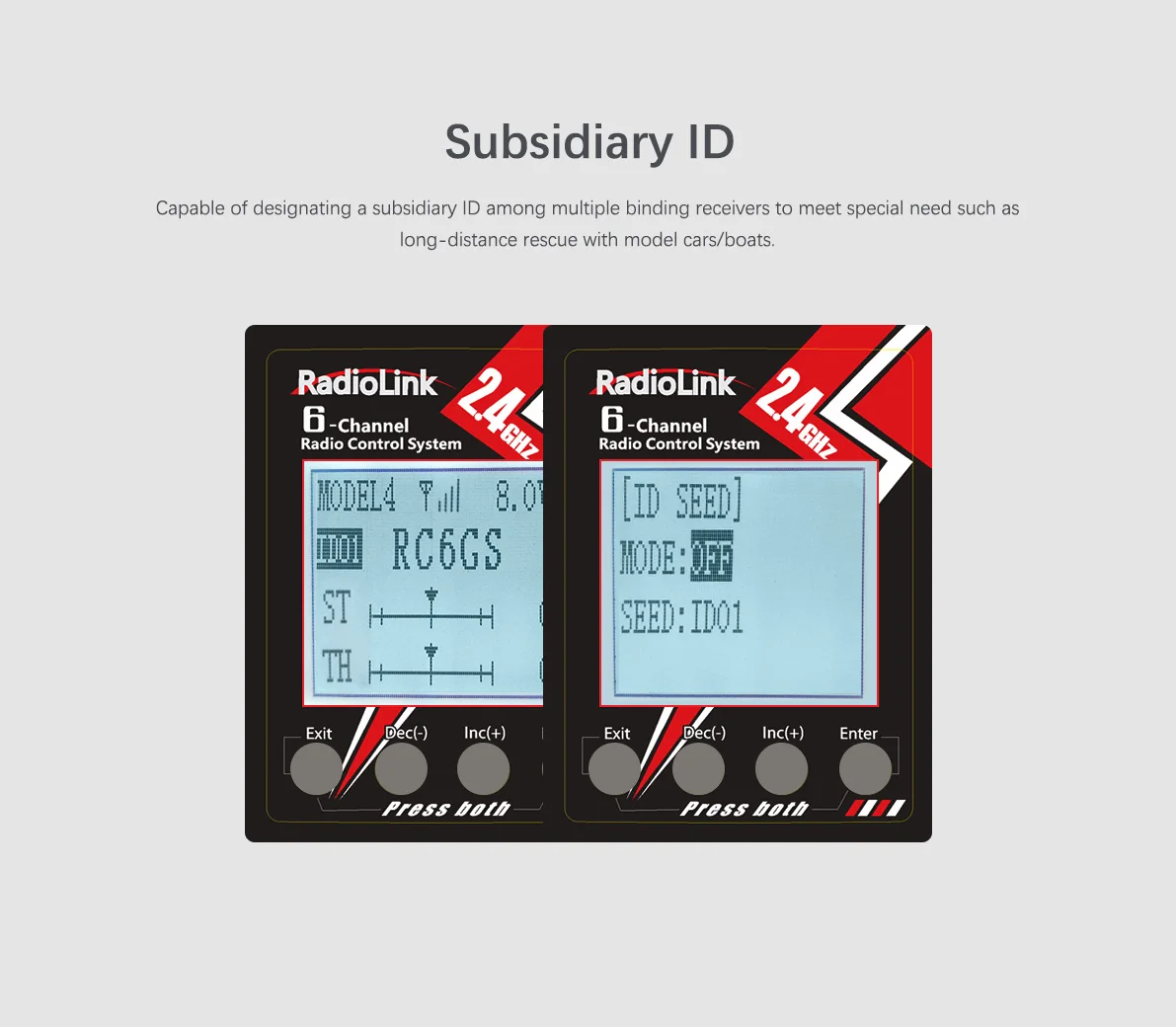 

Radiolink R7FG 7CH 2.4GHz Dual Antenna Receiver 2-Way Transmission Integrated Gyro for RC6GS RC4GS T8FB Radio Control Parts