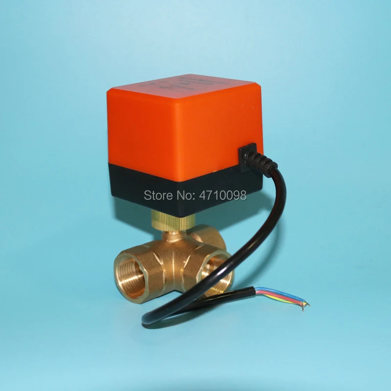 Новейший электрический шаровой клапан DN25G1.0 Tee 220 В переменного тока для холодной