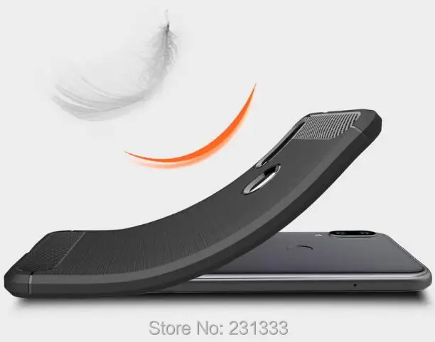 Мягкий ТПУ чехол C-ku IPAKY Brush Для Xiaomi Play Redmi Note 7 для Sony Xperia XZ4 Compact Carbon Fiber задняя крышка