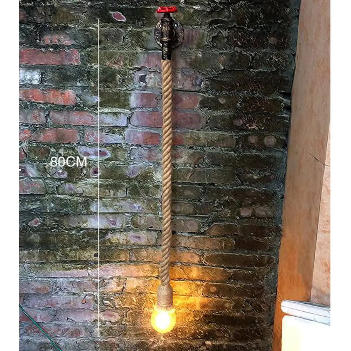 

Metal Industrial Water Pipe Porch Light Vintage Wall Sconce Lamp Night Light Stairs Fixture Decoration Outdoor Lighting 80cm