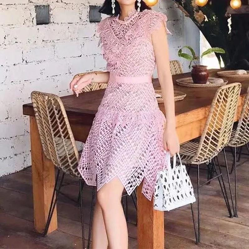 Женское винтажное платье CHICEVER без рукавов с высокой талией и принтом|Женские