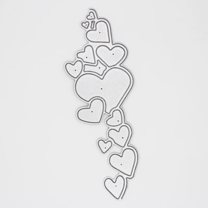 Полые кружева сердце формы металла резки штампы трафареты для изготовления карт