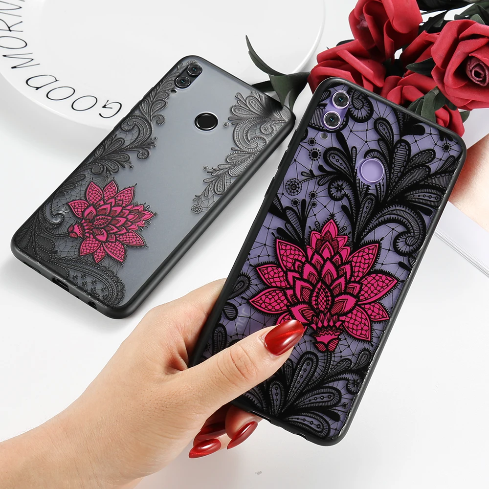 KISSCASE Fashion Lace Flower Case For Xiaomi Pocophone F1 Full Fitted Mi 8 Se Mix 2S 2 Capinhas Coque Funda |