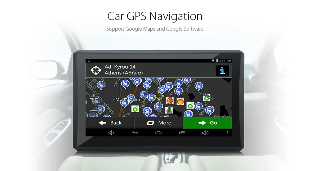 7 &quotAndroid автомобильный планшет gps навигация 170 градусов 1080 P Автомобильный