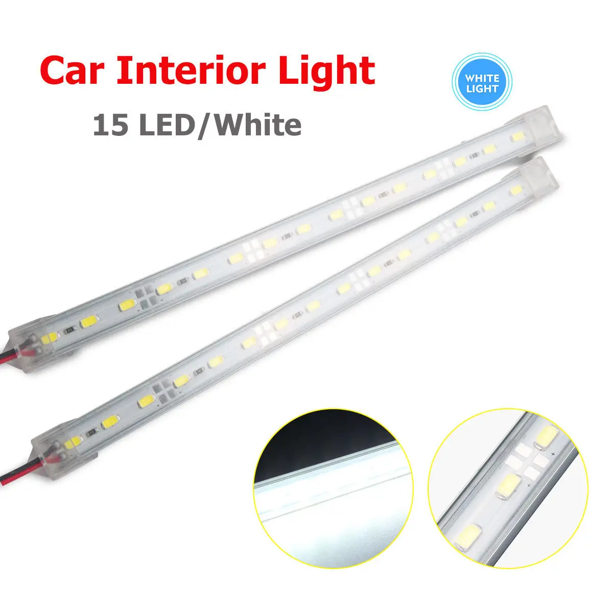 2X 15 LED 12V световая полоса для салона грузовика трактора крыши лодки CAMPER холодный