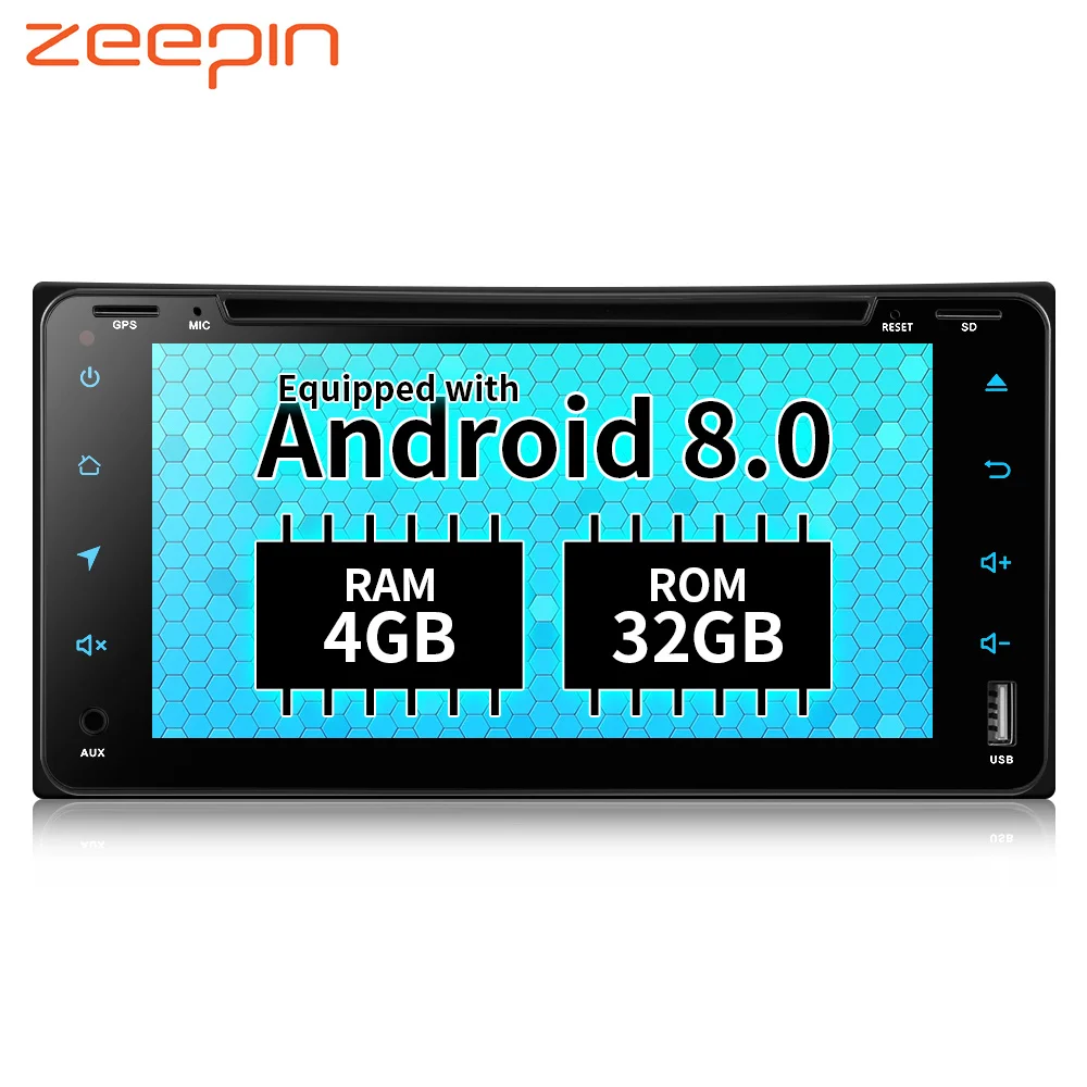 ZEEPIN 7 'ɺndroid 8 0 Автомобильный мультимедийный плеер 4 ГБ ОЗУ 32 Гб ПЗУ