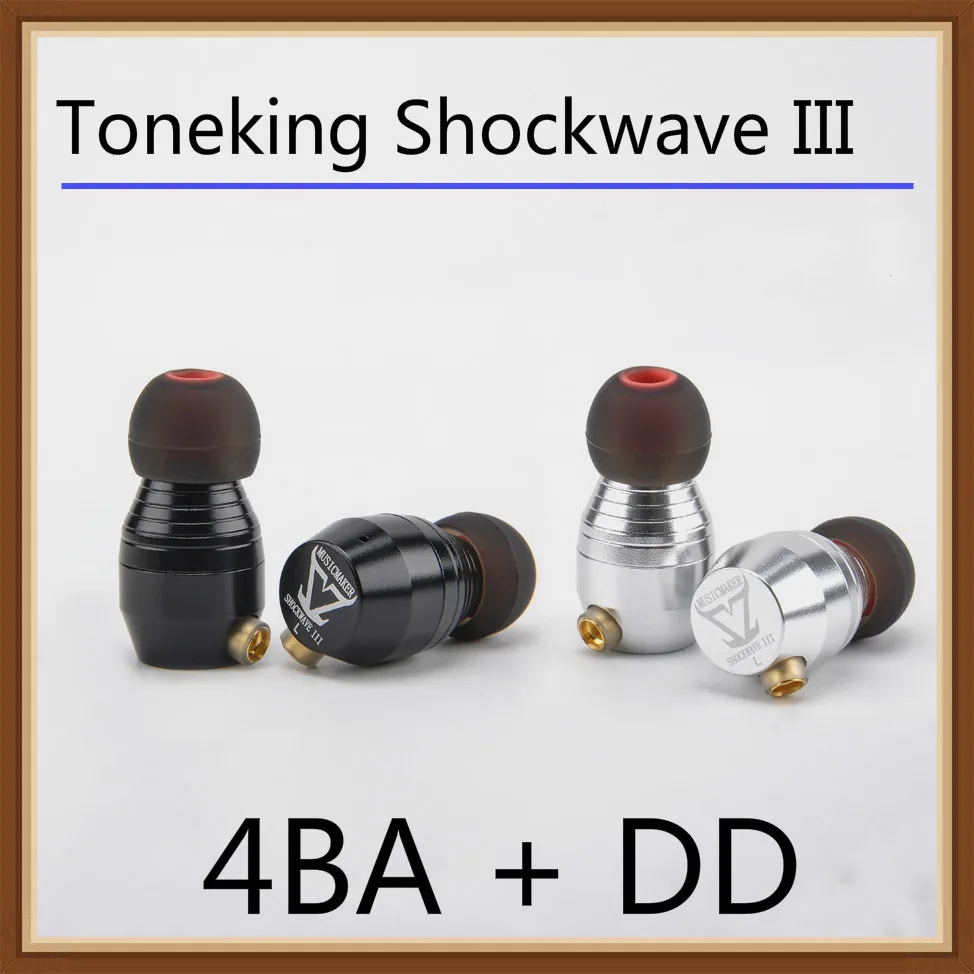 Наушники вкладыши MusicMaker Toneking Shockwave III 11 мм DD + 4BA Hybrid 5 Hi Fi музыкальный монитор DJ MMCX PK