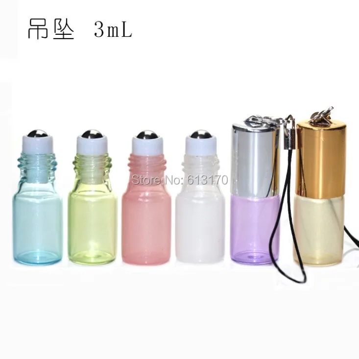 Roller Bottles Roll On Gold Metal 3ml Glass Pearl White, pearl Green, pearl Pink, pearl Yellow, pearl Purple, whit Empty With Hope