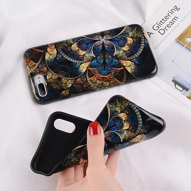 Футляр для телефона Lovebay Flower для iPhone X 8 7 Plus с гладким IMD классическим рисунком, чехол из мягкого силикона Retro on.