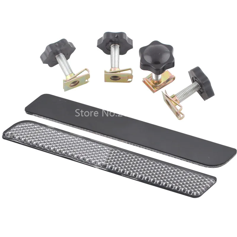 1 Pair Motorcycle Hard Saddlebags Clear Side Visibility Reflectors+Theft Deterrent Lock Fits For Harley |