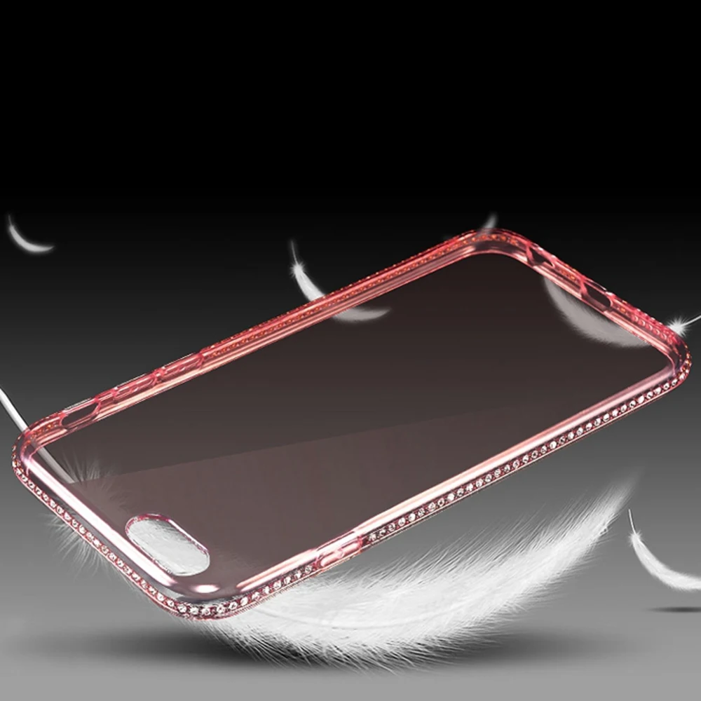 KISSCASE блестящий чехол для iPhone 7 8 Plus X XR XS Max со стразами чехлы телефонов 6 6s мягкие