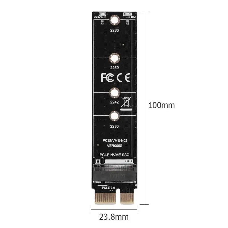 Адаптер для конвертера NVME адаптер карта M.2 до PCI E3.0 1x расширение M ключ NGFF