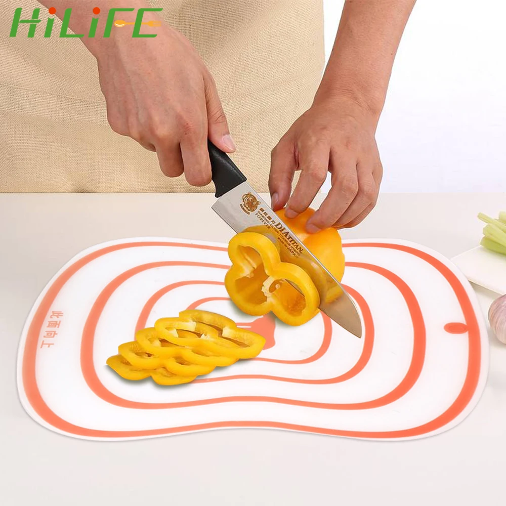 Гибкая нескользящая матовая Антибактериальная разделочная доска HILIFE для овощей