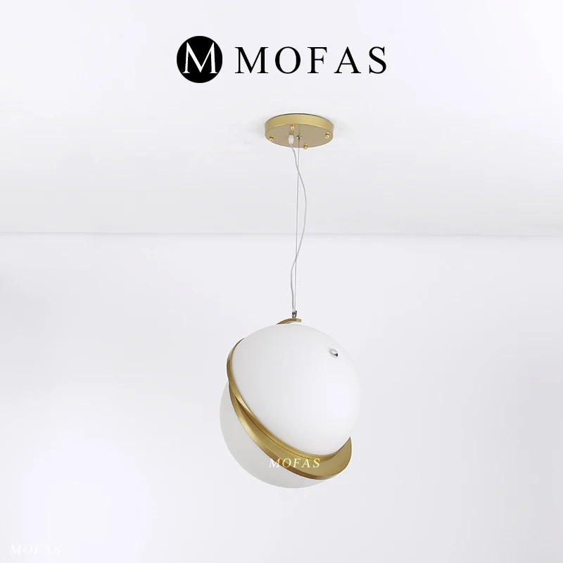 MOFAS современный минималистский светодиодная люстра E27 светодиодный светильник