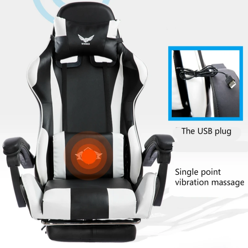 Reclining Office Chair With Footrest Lifted Rotated E-sports Gaming Household Multi-function Computer Massage | Мебель