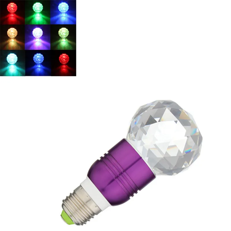 CLAITE E27 3 Вт RGB большой цвет кристалл алмаза светодиодный светильник с пультом