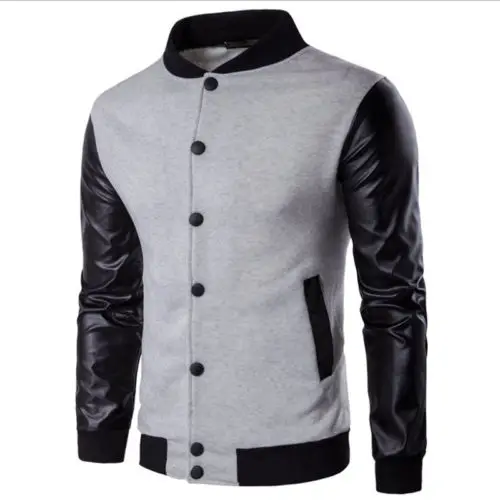 Thefound Новинка 2019 года для мужчин Кожаная Куртка Черный Slim Fit байкер мотоцикл