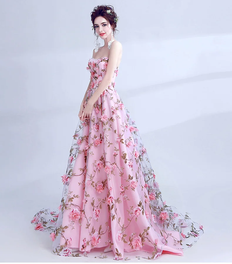 Женское платье без бретелек Vivian's Bridal милое 3d цветочное кружево аппликация бохо