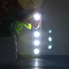 Мини-Ночной светильник с 5 Светодиодами, беспроводной настенный светильник с питанием от батареек для лестницы, ванной комнаты, прикроватной тумбочки с клеем