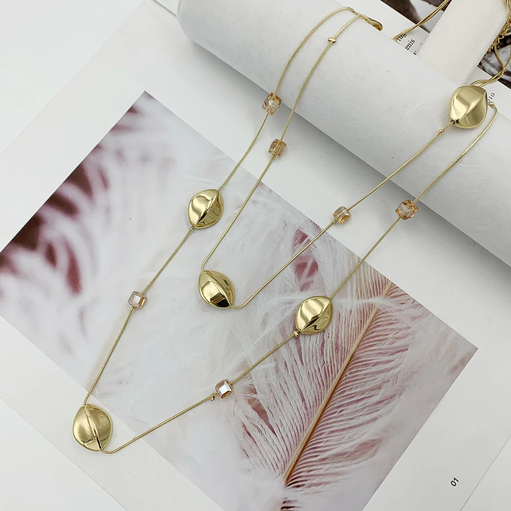 Европейские и американские модные аксессуары изящное ожерелье с двойной