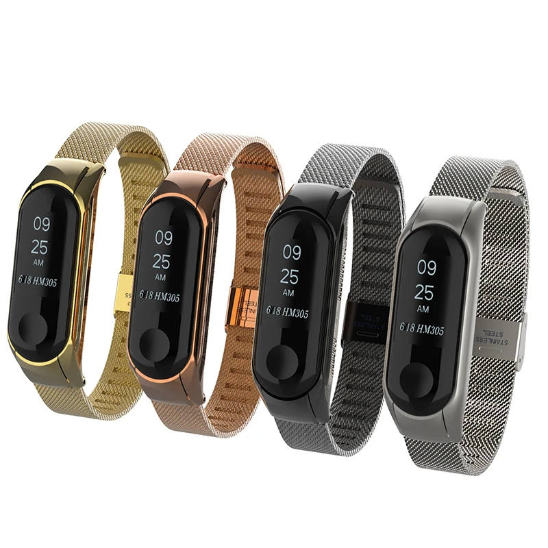 Металлический ремешок для часов Xiaomi Mi Band 4 браслет из нержавеющей стали 2 3|Ремешки