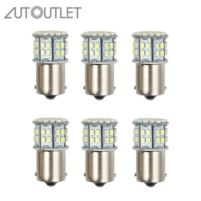 Авторозетка 6 шт. 1156 SMD светильник Автомобильная задняя лампа стоп s Авто фара